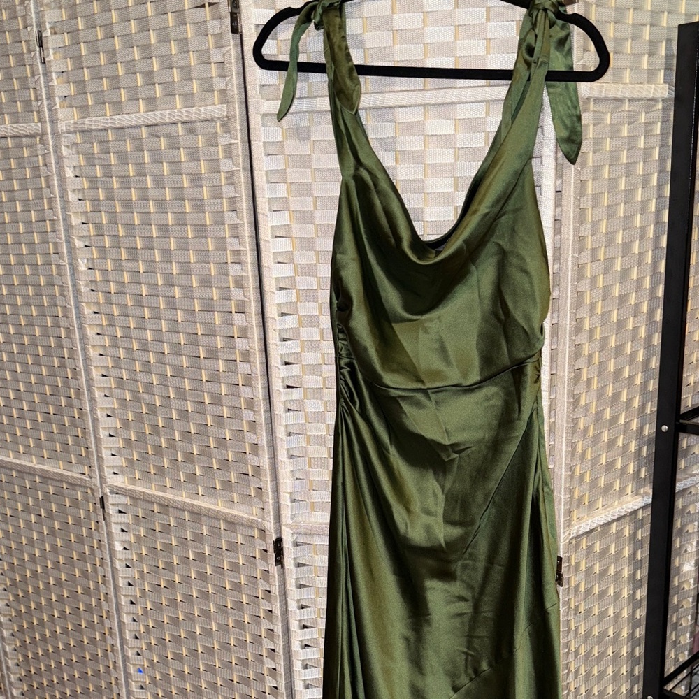 Petal & Pup Elegant Green Backless Dress